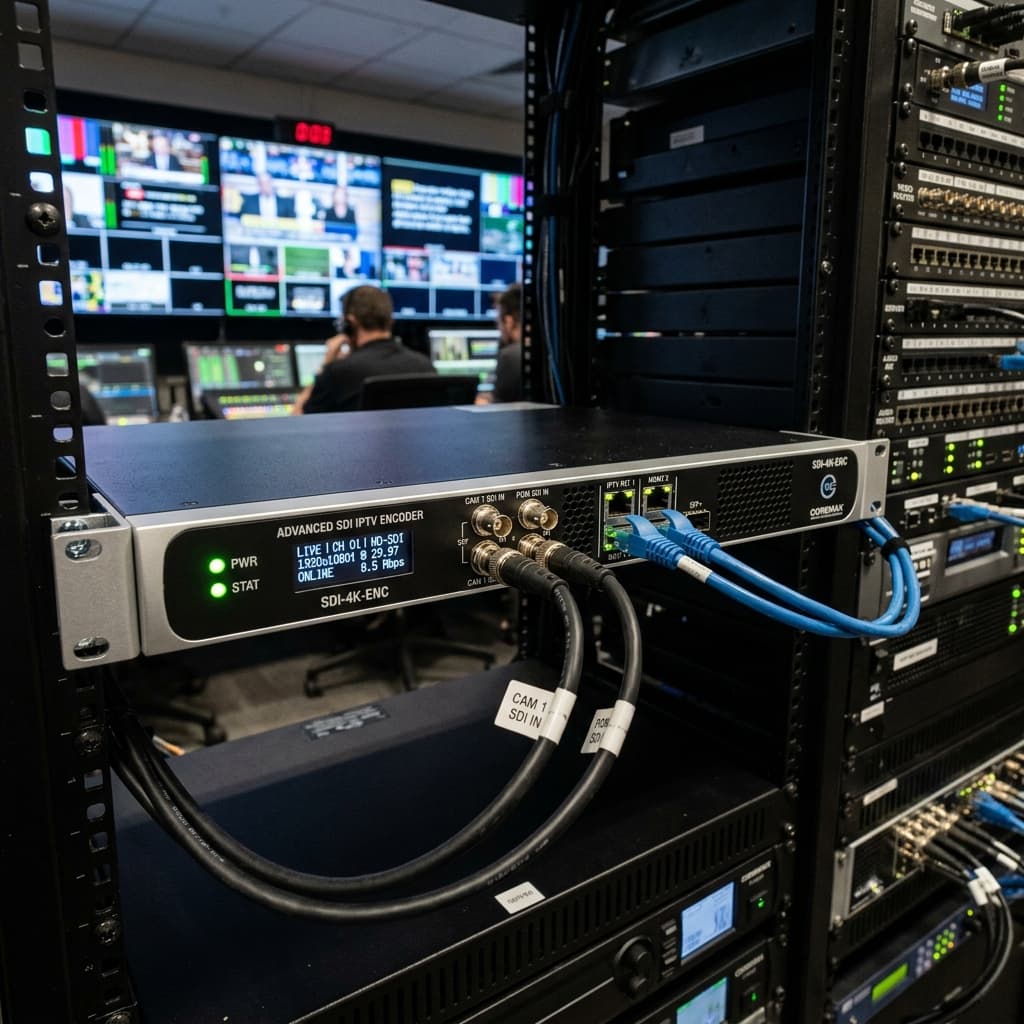 Technical Architecture and Performance Analysis of SDI to IPTV Encoder Hardware for Professional Broadcast Media Transmission